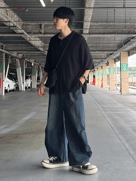 「アイテム（ポロシャツ）」を使った、Hiromuさん（メンズ・180cm・20代）の夏コーディネート