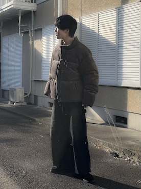 「アイテム（モカシン/デッキシューズ）」を使った、Hiromuさん（メンズ・180cm）の秋コーディネート