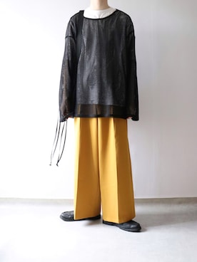 「Utusiyo（ウツシヨ）のアイテム（Tシャツ/カットソー）」を使った、Hiromuさん（メンズ・180cm）の春コーディネート