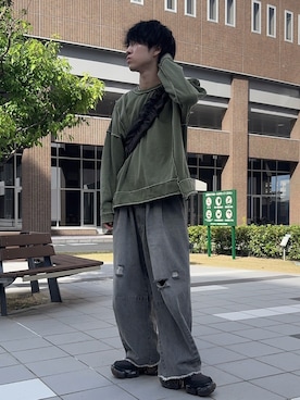 「OUAT（オーユーエーティー）のアイテム」を使った、Hiromuさん（メンズ・180cm）の秋コーディネート