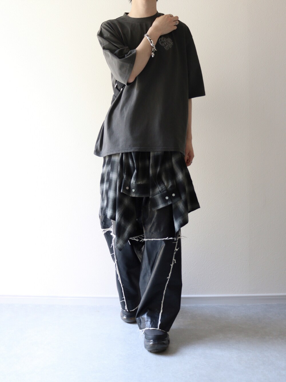 UNISEX》Artificial Leather Wide Pants/アーティフィシャル