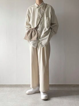 「RAGEBLUE（レイジブルー）のアイテム（パンツ）」を使った、Hiromuさん（メンズ・180cm）の秋コーディネート