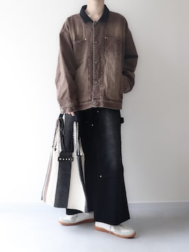 「アイテム（カバーオール）」を使った、Hiromuさん（メンズ・180cm）の秋コーディネート