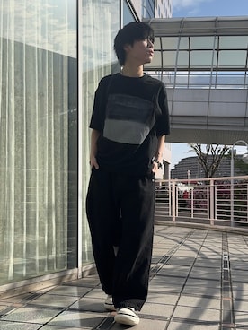 「MHL.（エムエイチエル）のアイテム」を使った、Hiromuさん（メンズ・180cm）の春コーディネート