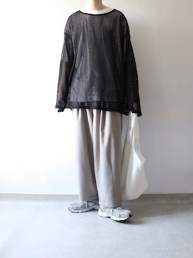 「Utusiyo（ウツシヨ）のアイテム（Tシャツ/カットソー）」を使った、Hiromuさん（メンズ・180cm）の春コーディネート