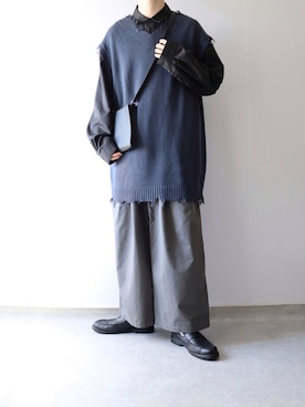 「JULLIN（ユリン）のアイテム」を使った、Hiromuさん（メンズ・180cm）の春コーディネート