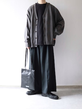 「CASPER JOHN（キャスパージョン）のアイテム（パンツ）」を使った、Hiromuさん（メンズ・180cm）の春コーディネート