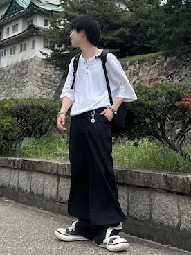 「JIEDA（ジエダ）のアイテム」を使った、Hiromuさん（メンズ・180cm）の夏コーディネート