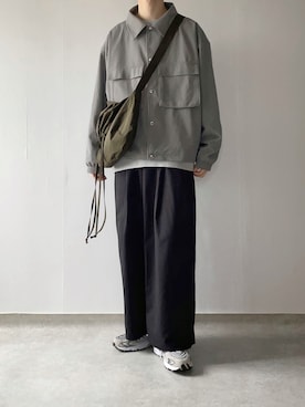 「remer（リメール）のアイテム（ブルゾン）」を使った、Hiromuさん（メンズ・180cm）の冬コーディネート