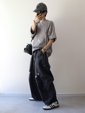 「chuclla（チュクラ）のアイテム（ショルダーバッグ）」を使った、Hiromuさん（メンズ・180cm）の夏コーディネート