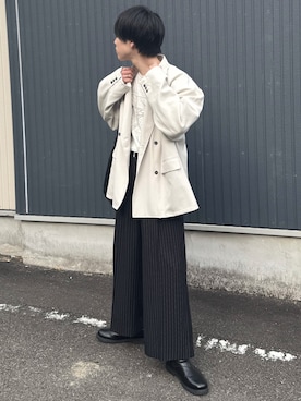 「アイテム（テーラードジャケット）」を使った、Hiromuさん（メンズ・180cm・20代）の秋コーディネート