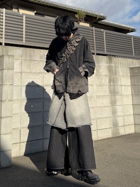 「アイテム（スカート）」を使った、Hiromuさん（メンズ・180cm）の春コーディネート