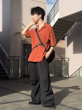 「RUUBON（ルーボン）のアイテム」を使った、Hiromuさん（メンズ・180cm）の夏コーディネート