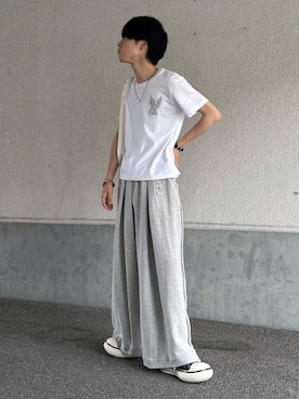 「アイテム（キーケース/キーアクセサリー）」を使った、Hiromuさん（メンズ・180cm）の夏コーディネート