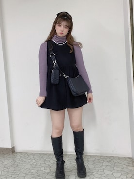 「SPINNS(スピンズ)のアイテム(バレッタ/ヘアクリップ)」を使った、メグミさん(レディース・159cm)の冬コーディネート