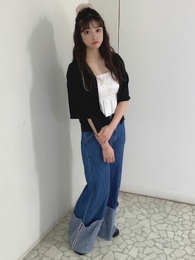 「SPINNS(スピンズ)のアイテム(キャミソール)」を使った、メグミさん(レディース・159cm)の夏コーディネート