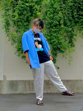 「VANS（バンズ）のアイテム（レッグウェア）」を使った、無二さん（メンズ・166cm）の夏コーディネート