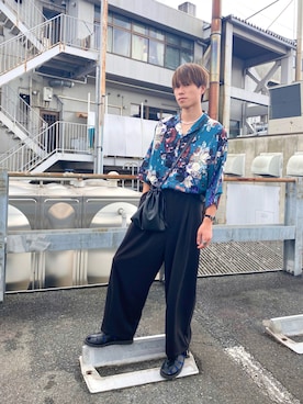 「Adoon plain（アドーンプレーン）のアイテム（パンツ）」を使った、smdk07さん（メンズ・172cm・20代）の夏コーディネート