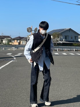 「RYO TAKASHIMA（リョウタカシマ）のアイテム（パンツ）」を使った、smdk07さん（メンズ・172cm）の秋コーディネート