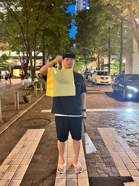 「アイテム（キャップ）」を使った、hk1074さん（メンズ・172cm・20代）の夏コーディネート