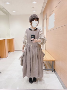 「CROWN（クラウン）のアイテム」を使った、haru061623さん（レディース・154cm）の冬コーディネート