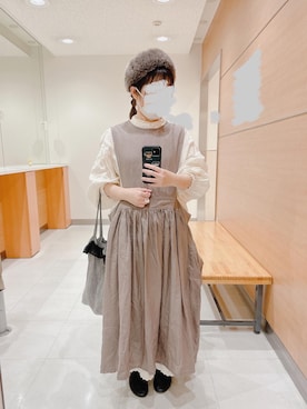 「CROWN（クラウン）のアイテム」を使った、haru061623さん（レディース・154cm）の冬コーディネート