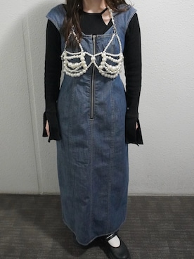 「SNIDEL（スナイデル）のアイテム（ワンピース/ドレス）」を使った、ramuさん（レディース・147cm）の冬コーディネート