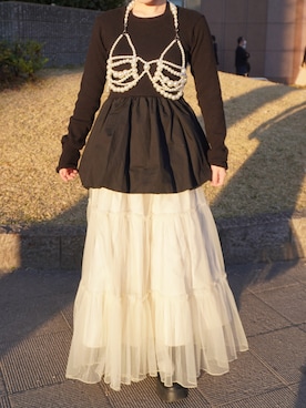 「uyu.（ウユ）のアイテム」を使った、ramuさん（レディース・147cm）の冬コーディネート
