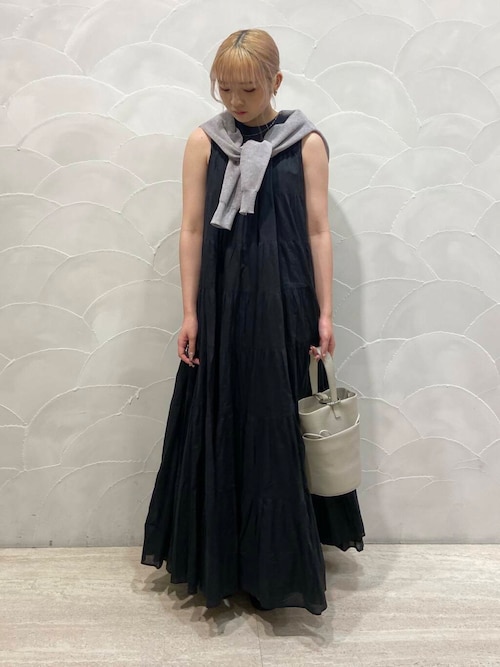 new basic　リネン混スポンディッシュニットカーディガン