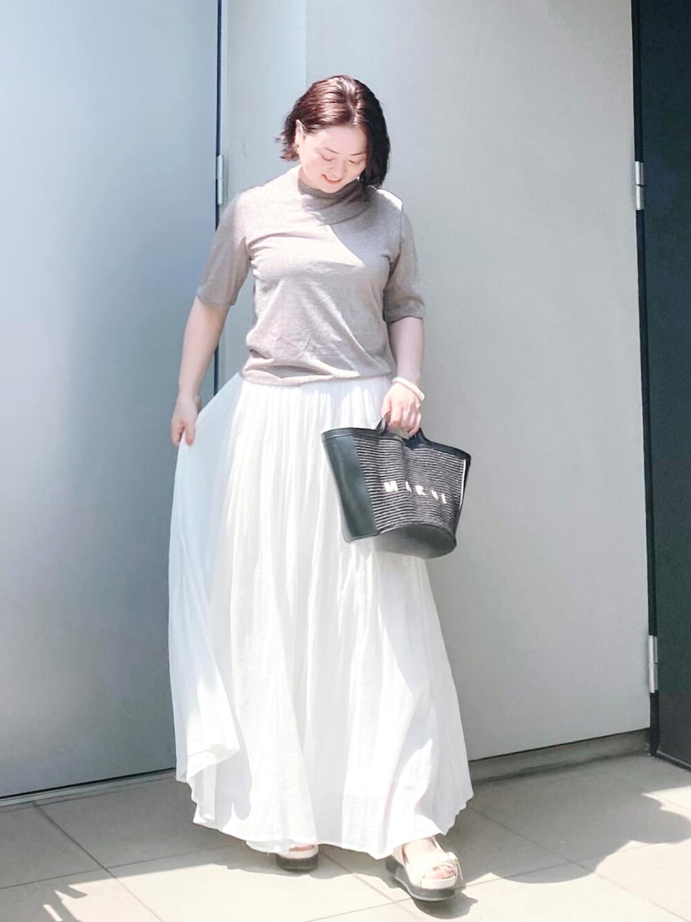 FRAMeWORK フレームワーク ギャザーコクーンスカート 36 未使用品 キュプラツイルバイアススカート（スカート）｜FRAMeWORK