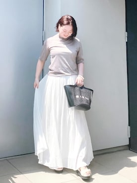 「FRAMeWORK（フレームワーク）のアイテム（スカート）」を使った、kumikoさん（レディース・165cm）の夏コーディネート