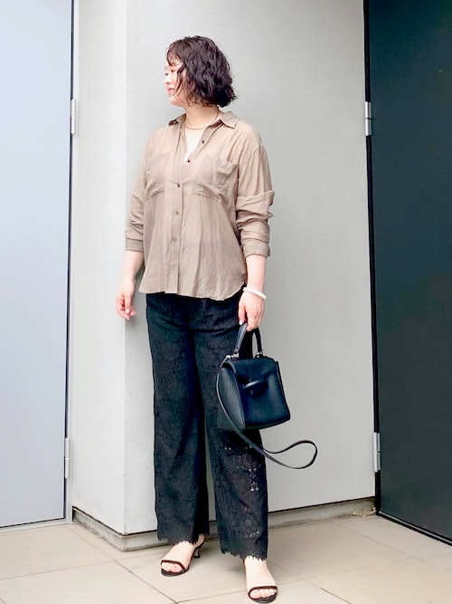 イエナ　レース　タック　パンツ タックワイドクロップドパンツ（その他パンツ）｜IENA（イエナ
