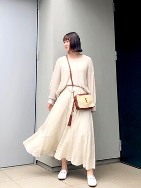 「FRAMeWORK（フレームワーク）のアイテム（ローファー）」を使った、kumikoさん（レディース・165cm）の春コーディネート