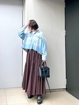 「Whim Gazette（ウィムガゼット）のアイテム」を使った、kumikoさん（レディース・165cm）の春コーディネート