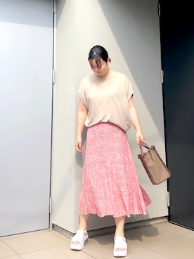 Spick & Span（スピックアンドスパン）の「Deveauxプリント ティアード 