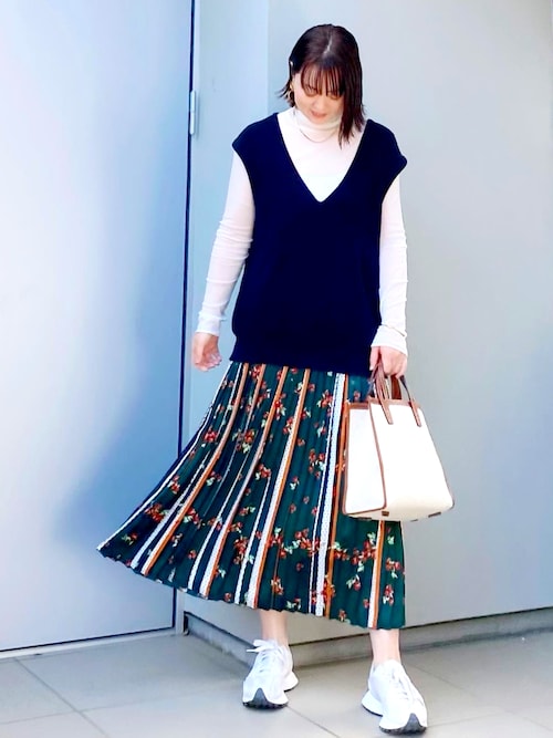 IENA（イエナ）の「ドットフラワープリーツスカート◇（スカート  