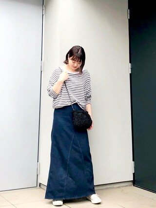 plageプラージュ RIAM FEMININE 7分丈 ボーダー プルオーバー plage R'IAM FEMININE ボーダー7分袖 プルオーバー