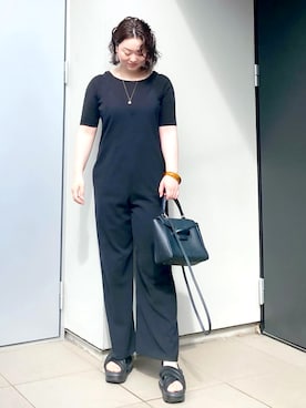 「アイテム（つなぎ/オールインワン）」を使った、kumikoさん（レディース・165cm）の夏コーディネート