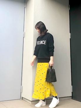 「Spick & Span（スピックアンドスパン）の≪追加≫ESSENCEロゴニット2◆（ニット/セーター）」を使った、kumikoさん（レディース・165cm）の冬コーディネート