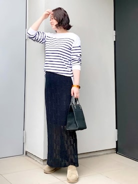 「アイテム（スリッポン）」を使った、kumikoさん（レディース・165cm）の秋コーディネート