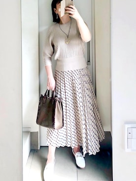 「FRAMeWORK（フレームワーク）のアイテム（ローファー）」を使った、kumikoさん（レディース・165cm）の秋コーディネート