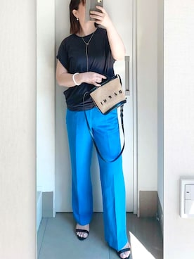 「Whim Gazette（ウィムガゼット）のアイテム（アクセサリー）」を使った、kumikoさん（レディース・165cm）の夏コーディネート