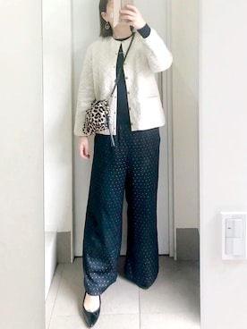 「ドットパンツ」｜kumikoさん（レディース・165cm）の秋コーディネート
