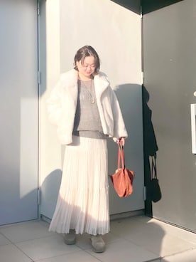 「FRAMeWORK（フレームワーク）のアイテム」を使った、kumikoさん（レディース・165cm）の冬コーディネート