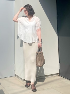「アイテム（トートバッグ）」を使った、kumikoさん（レディース・165cm）の夏コーディネート