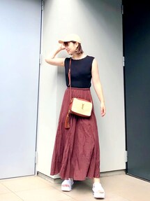 IENA（イエナ）の「コットンボイルギャザーパネルスカート