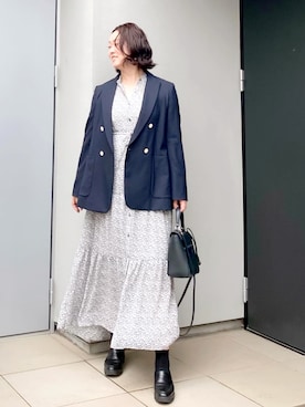 「ティアードワンピース」｜kumikoさん（レディース・165cm）の秋コーディネート