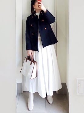 「FRAMeWORK（フレームワーク）のアイテム（ブーツ）」を使った、kumikoさん（レディース・165cm）の冬コーディネート