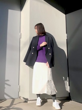 「IENA（イエナ）のアイテム（テーラードジャケット）」を使った、kumikoさん（レディース・165cm）の冬コーディネート