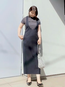 「Whim Gazette（ウィムガゼット）のアイテム（ワンピース）」を使った、kumikoさん（レディース・165cm）の夏コーディネート